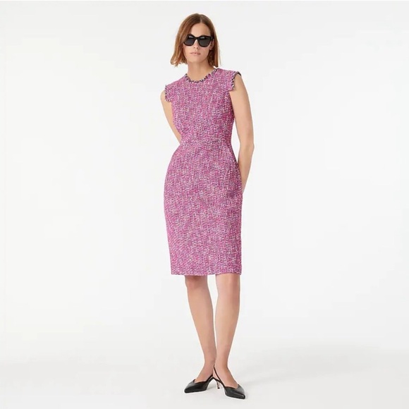 J. Crew Resume pink tweed dress - Picture 1 of 11